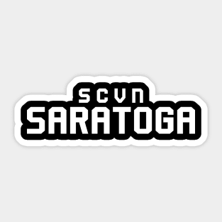 SCVN SARATOGA     (white) Sticker